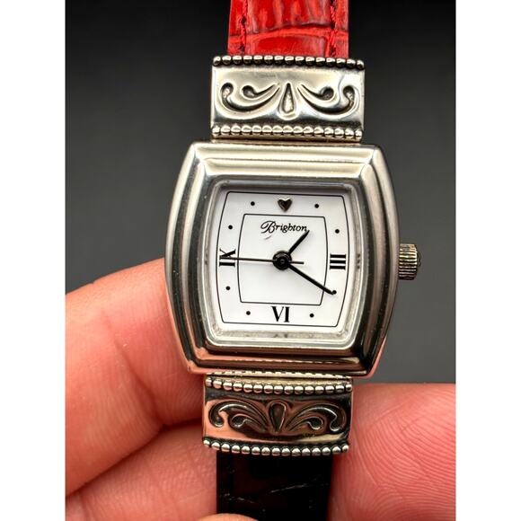 Brighton Waterford W10017 Womens Reversible Red Black Leather Strap Watch NIBWT main image 13